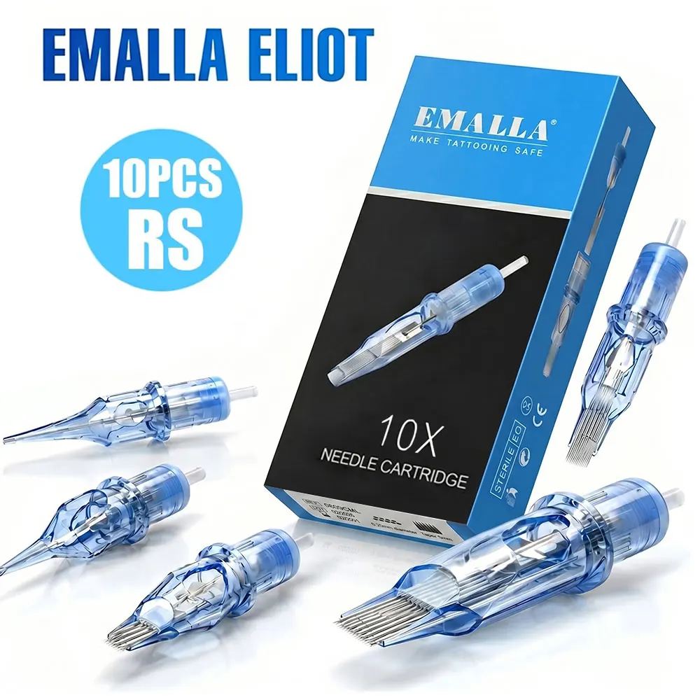 10pcs EMALLA Eliot Tattoo Cartridge Needles RS Round Shader Disposable Sterilize Tattoo Needles Makeup Machine Pen Needle Supply
10pcs EMALLA Eliot Tattoo Cartridge Needles RS Round Shader Disposable Sterilize Tattoo Needles Makeup Machine Pen Needle Supply