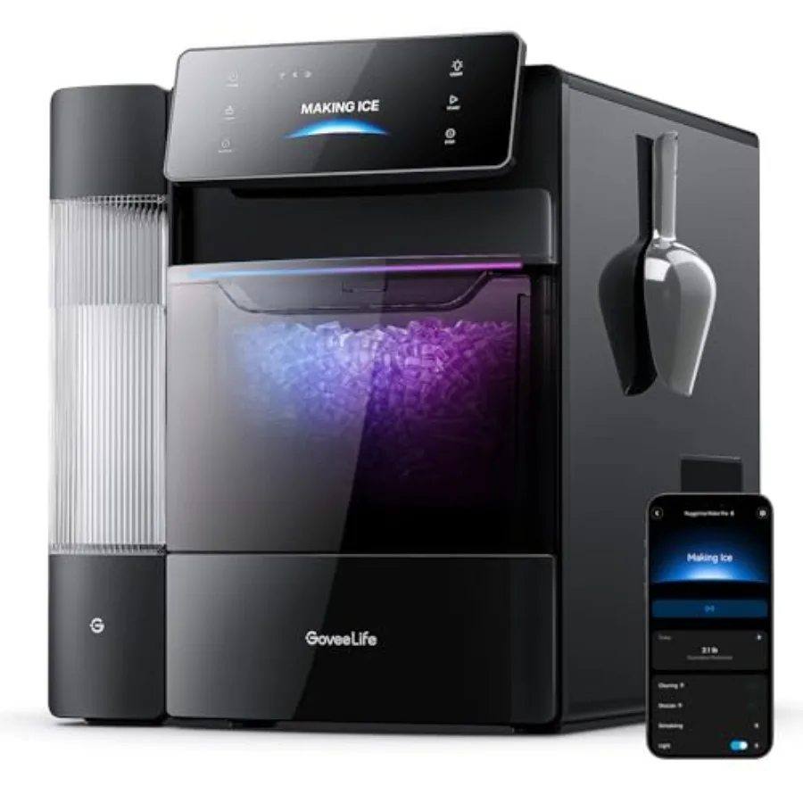 Home kitchen and party ice maker: stainless steel, silver, 60lbs daily output with 6-minute first ice, ultra-quiet 40dB AI Nois
Home kitchen and party ice maker: stainless steel, silver, 60lbs daily output with 6-minute first ice, ultra-quiet 40dB AI Nois