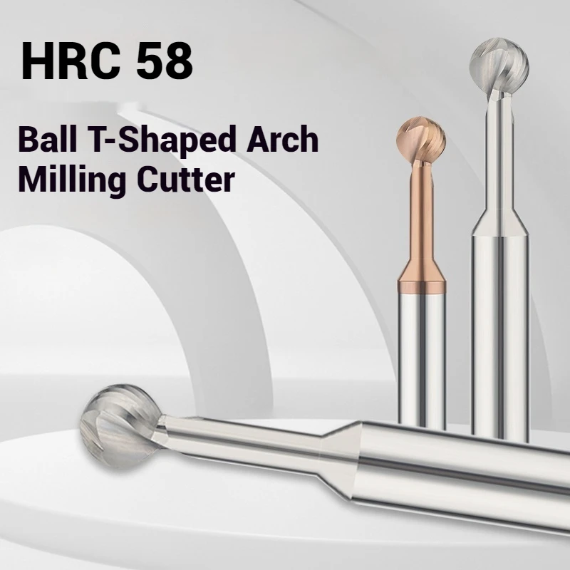 Ball T-Shaped Arch Milling Cutter 3D Lollipop End Mill R0.5 R0.75 12345678 R9 R10 Ball Slot Solid Carbide CNC For Steel Aluminum
Ball T-Shaped Arch Milling Cutter 3D Lollipop End Mill R0.5 R0.75 12345678 R9 R10 Ball Slot Solid Carbide CNC For Steel Aluminum