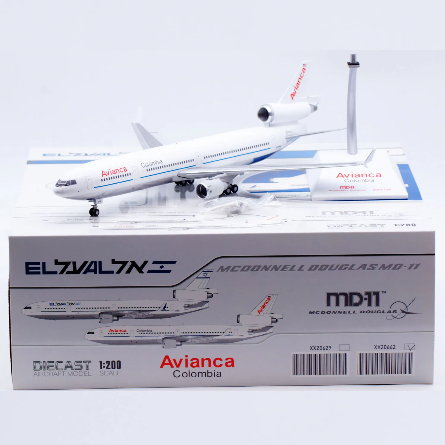 XX20662 Alloy Collectible Plane JC Wings 1:200 Avianca Colombia McDonnell Douglas MD-11 Diecast Aircraft Model N278WA
XX20662 Alloy Collectible Plane JC Wings 1:200 Avianca Colombia McDonnell Douglas MD-11 Diecast Aircraft Model N278WA