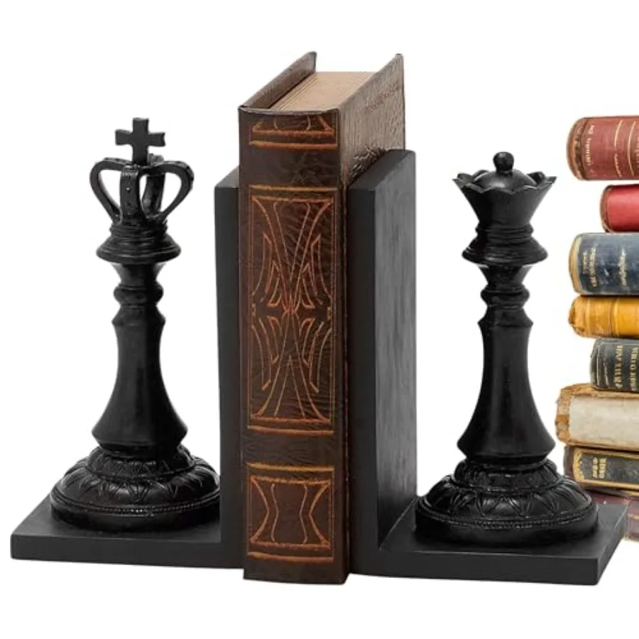 Chess King Queen Bookends - Vintage Black Decorative Book Ends for Shelves, 7 Inch Royal Exquisite 29745
Chess King Queen Bookends - Vintage Black Decorative Book Ends for Shelves, 7 Inch Royal Exquisite 29745