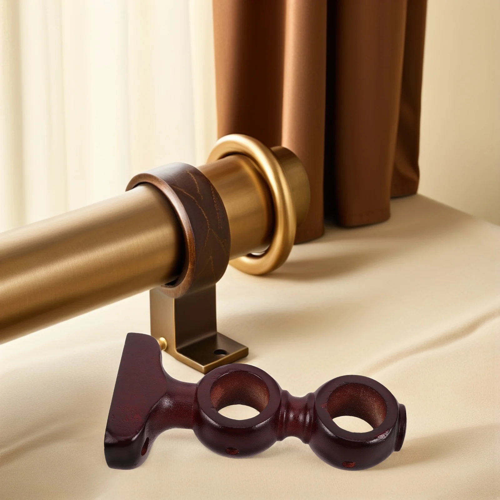 2Pcs Wood Curtain Rod Supports Sturdy Double Bracket Design for 29Mm Pole Wall Mounted Heavy Duty Drapery Rod Hangers Natural
2Pcs Wood Curtain Rod Supports Sturdy Double Bracket Design for 29Mm Pole Wall Mounted Heavy Duty Drapery Rod Hangers Natural