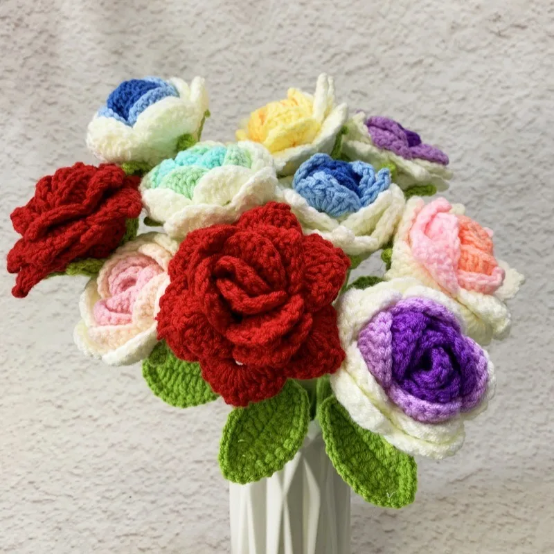 Finished handmade roses, carnations, sunflowers, yarn, knitted tulips, simulated Mother's Day gifts
Finished handmade roses, carnations, sunflowers, yarn, knitted tulips, simulated Mother's Day gifts