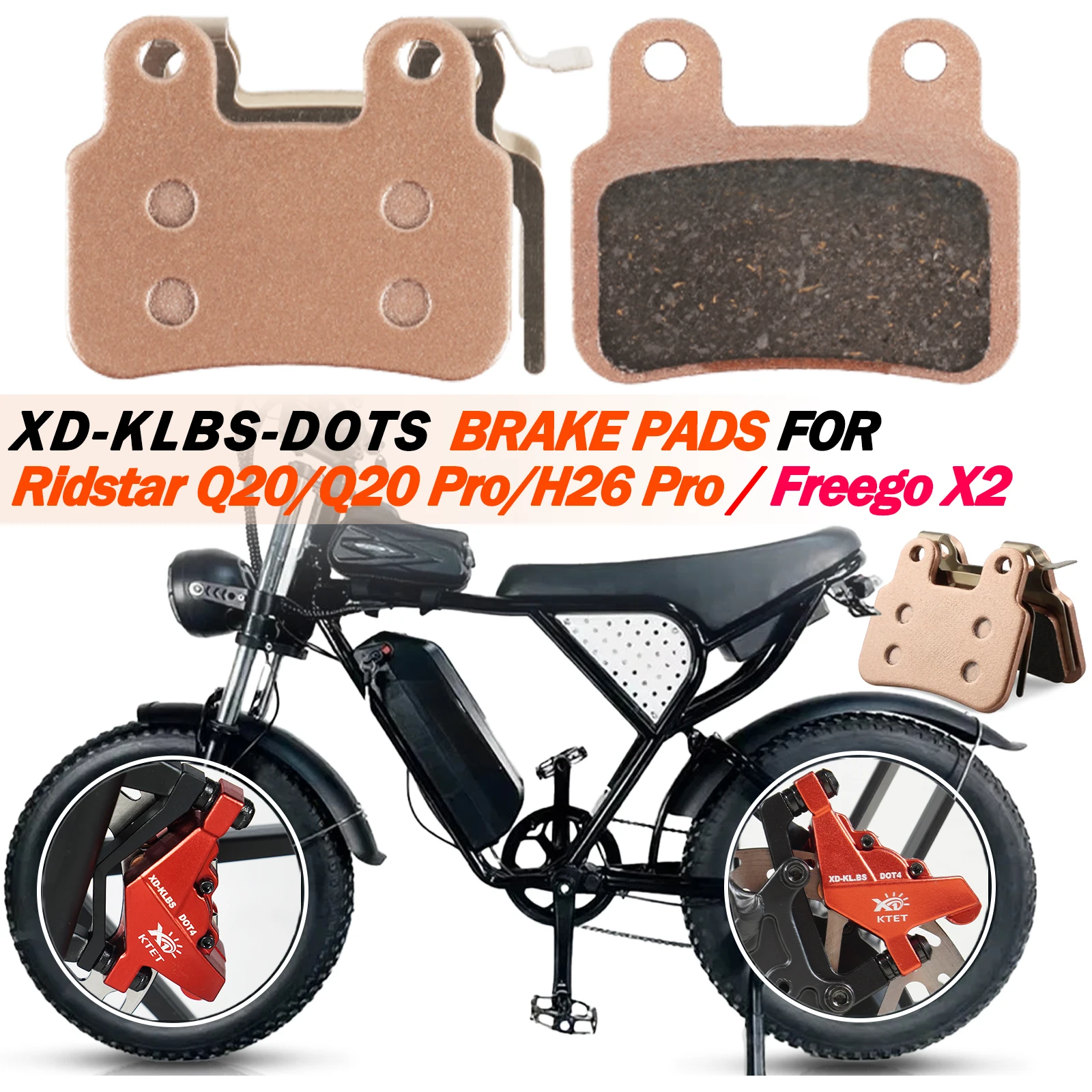 New E-Bike Disc Brake Pads for XD-KLBS-DOTS & XOD Brake Calipers, Compatible with Ridstar Q20 Electric Bike
New E-Bike Disc Brake Pads for XD-KLBS-DOTS & XOD Brake Calipers, Compatible with Ridstar Q20 Electric Bike
