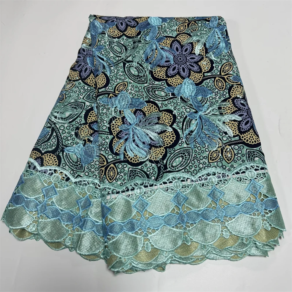 African Wax Cotton Lace Cord Embroidery Lace Fabric High Quality Wax Fabrics , Wax Lace Embroidery For Women Dress 6 Yards
African Wax Cotton Lace Cord Embroidery Lace Fabric High Quality Wax Fabrics , Wax Lace Embroidery For Women Dress 6 Yards