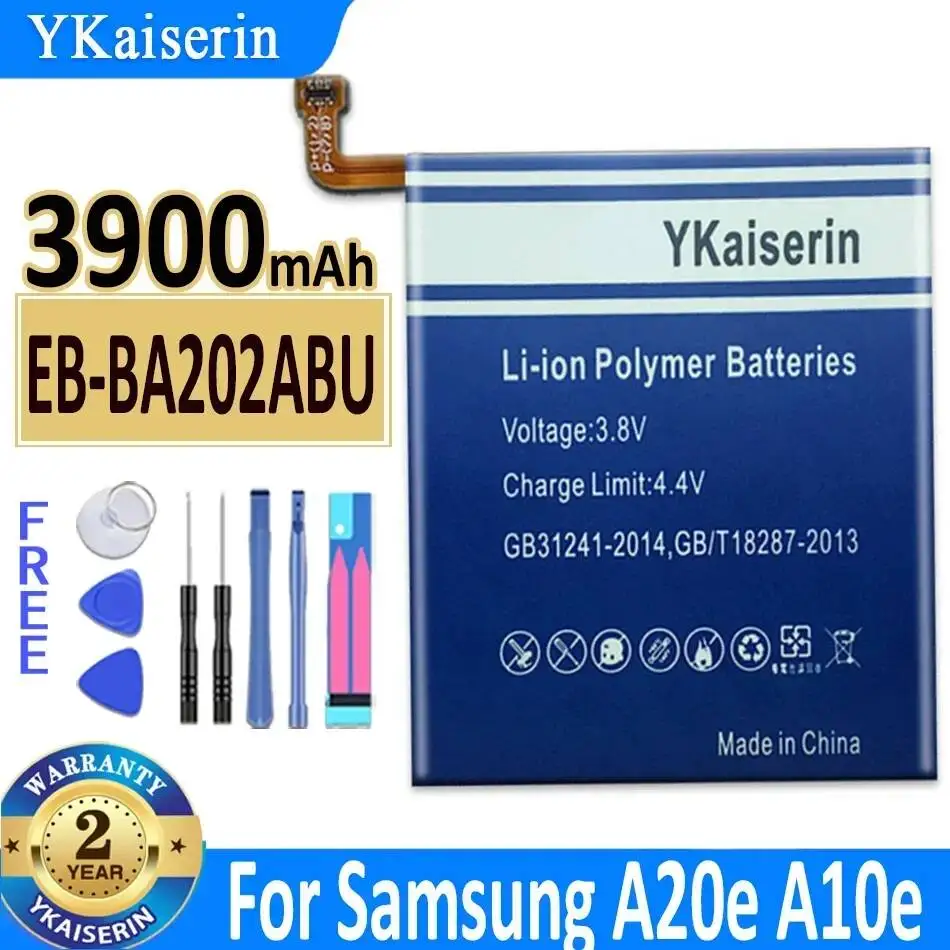EB-BA202ABU Mobile Phone Battery For Samsung Galaxy A20e A10e A102W A102U A202F Environmentally Friendly 3900mAh
EB-BA202ABU Mobile Phone Battery For Samsung Galaxy A20e A10e A102W A102U A202F Environmentally Friendly 3900mAh