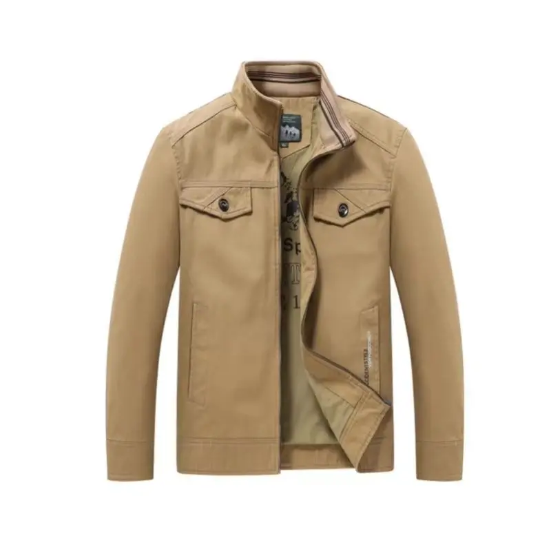 Men's Casual Cotton Jacket Stand Collar Spring Autumn 2026 Loose Top for Comfortable Wear
Men's Casual Cotton Jacket Stand Collar Spring Autumn 2026 Loose Top for Comfortable Wear