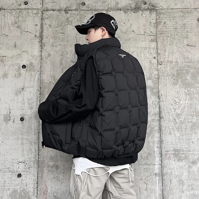 2025 Winter New plus Size Men's down Vest Stand Collar American Trendy Brand Black Duck down Jacket Youthful Energy Style
2025 Winter New plus Size Men's down Vest Stand Collar American Trendy Brand Black Duck down Jacket Youthful Energy Style