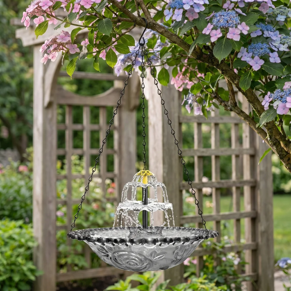 Solar Bird Bath Solar Powered Hanging Bird Bath Fountain Outdoor Cascade Water Fountain Pump Garden Patio Hummingbird Shower
Solar Bird Bath Solar Powered Hanging Bird Bath Fountain Outdoor Cascade Water Fountain Pump Garden Patio Hummingbird Shower