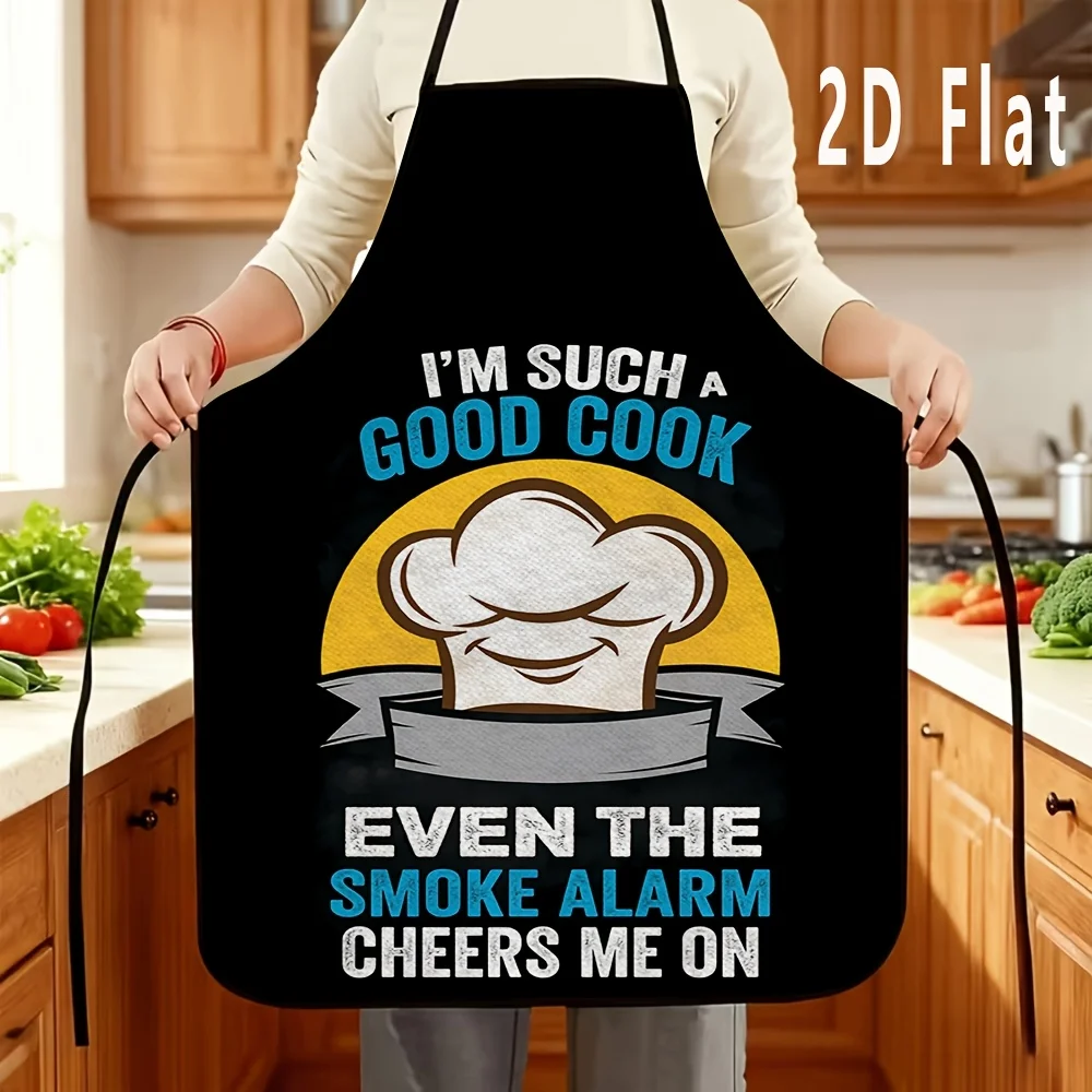 1-Pack "I'm such a good cook" chef apron with hat-bib cover, washable reusable kitchen apron for cooking, baking, grilling, gardening, painting, home apron, 2D flat
1-Pack "I'm such a good cook" chef apron with hat-bib cover, washable reusable kitchen apron for cooking, baking, grilling, gardening, painting, home apron, 2D flat