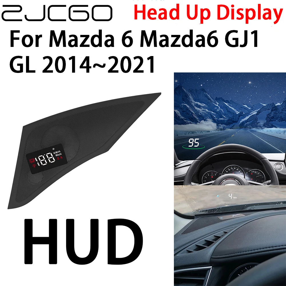 ZJCGO Car HUD Head Up Display Speedometer Projector Alarm Electronic Accessories for Mazda 6 Mazda6 GJ1 GL 2014~2021
ZJCGO Car HUD Head Up Display Speedometer Projector Alarm Electronic Accessories for Mazda 6 Mazda6 GJ1 GL 2014~2021