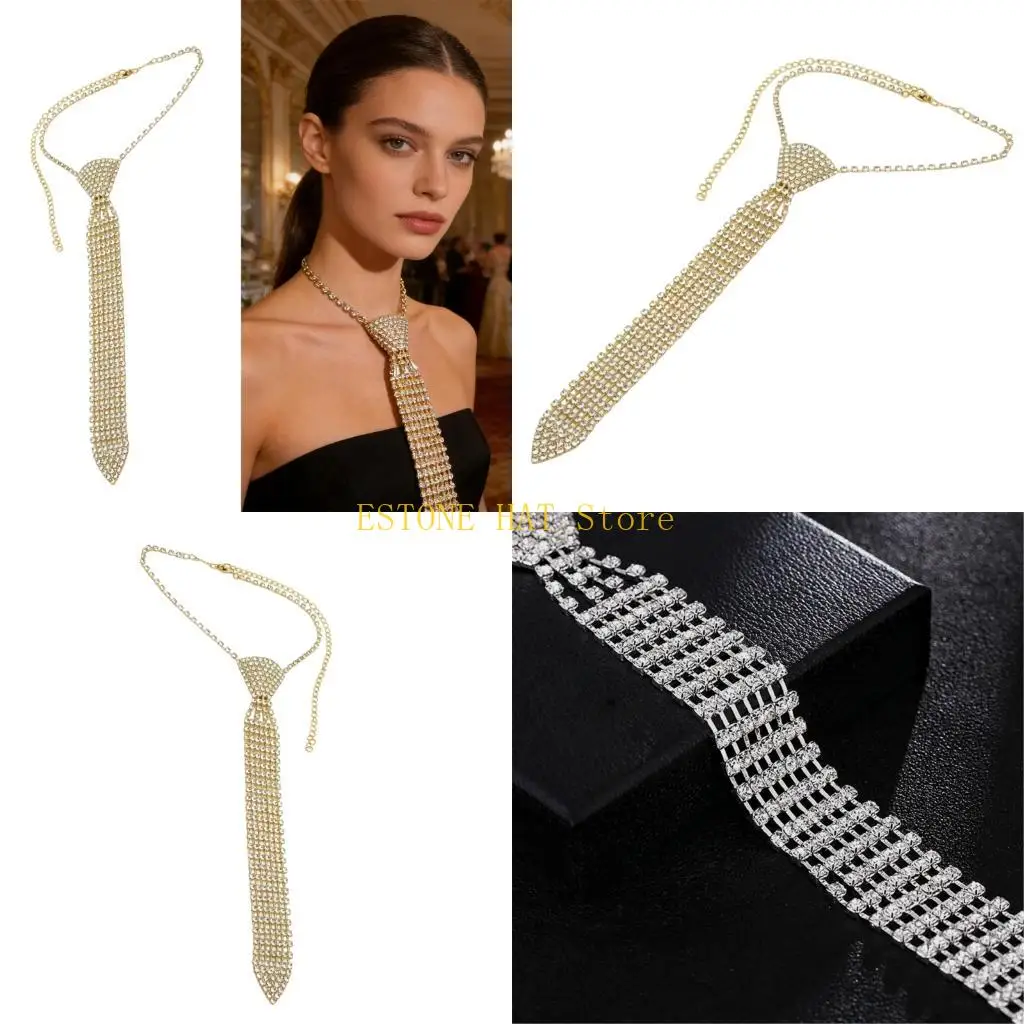 49MF Elegant Crystal BowTie Necklace With Sparkling Rhinestones Design For Women Girl
49MF Elegant Crystal BowTie Necklace With Sparkling Rhinestones Design For Women Girl