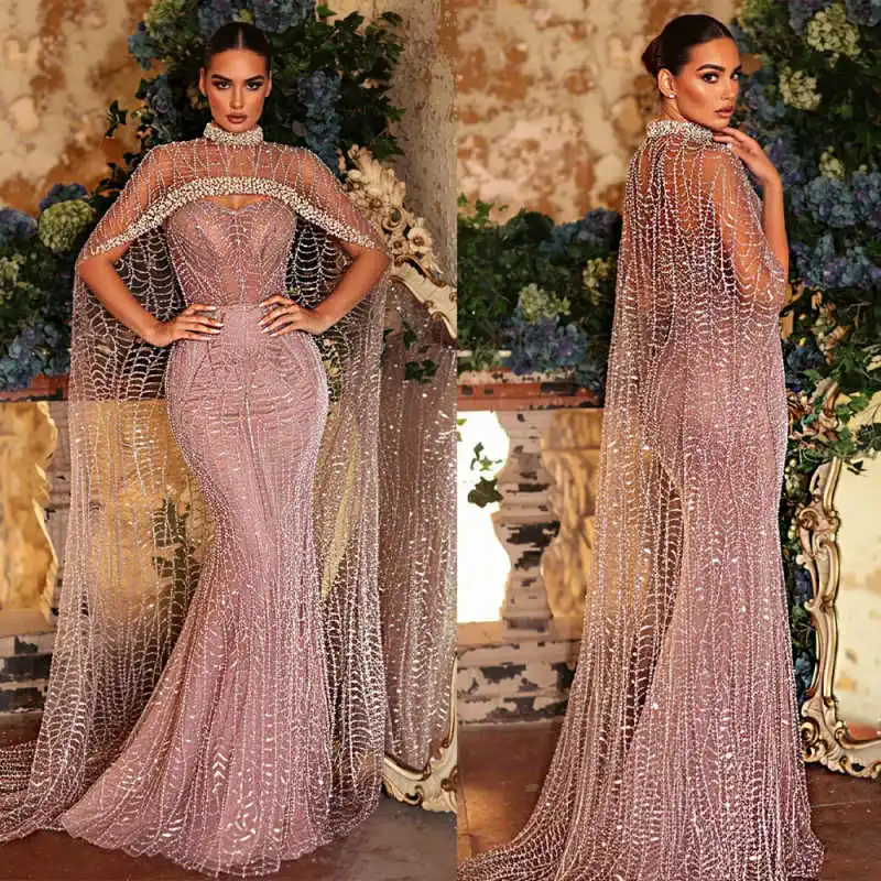 Вечернее платье-русалка с бисерной отделкой и накидкой, без бретелек, для выпускного вечера, сексуальное, без рукавов, в пол, для вечеринок, на заказ
Вечернее платье-русалка с бисерной отделкой и накидкой, без бретелек, для выпускного вечера, сексуальное, без рукавов, в пол, для вечеринок, на заказ