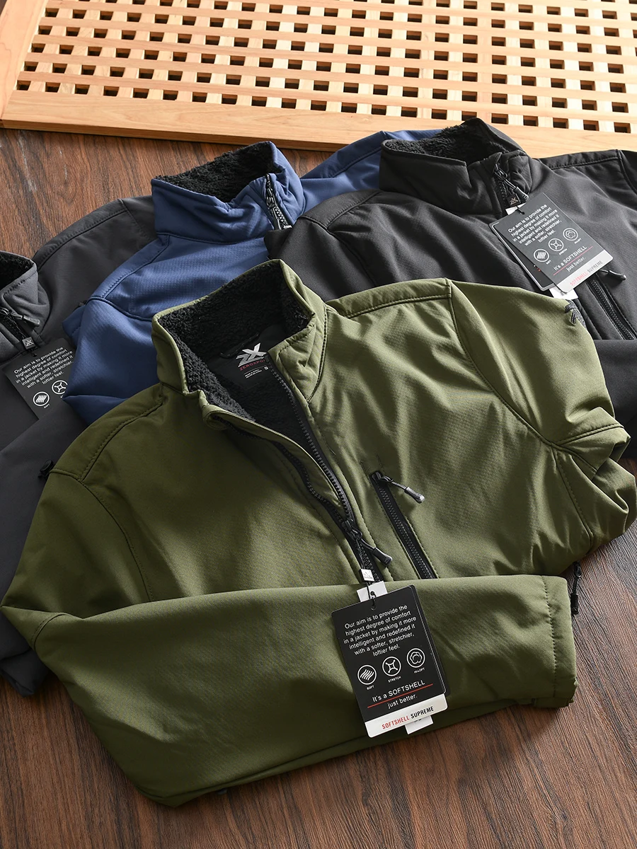 Men's Outdoor Waterproof Fleece Lined Soft Jacket Coat Large Size North America Autumn Winter Fashion Urban Loose Fit
Men's Outdoor Waterproof Fleece Lined Soft Jacket Coat Large Size North America Autumn Winter Fashion Urban Loose Fit