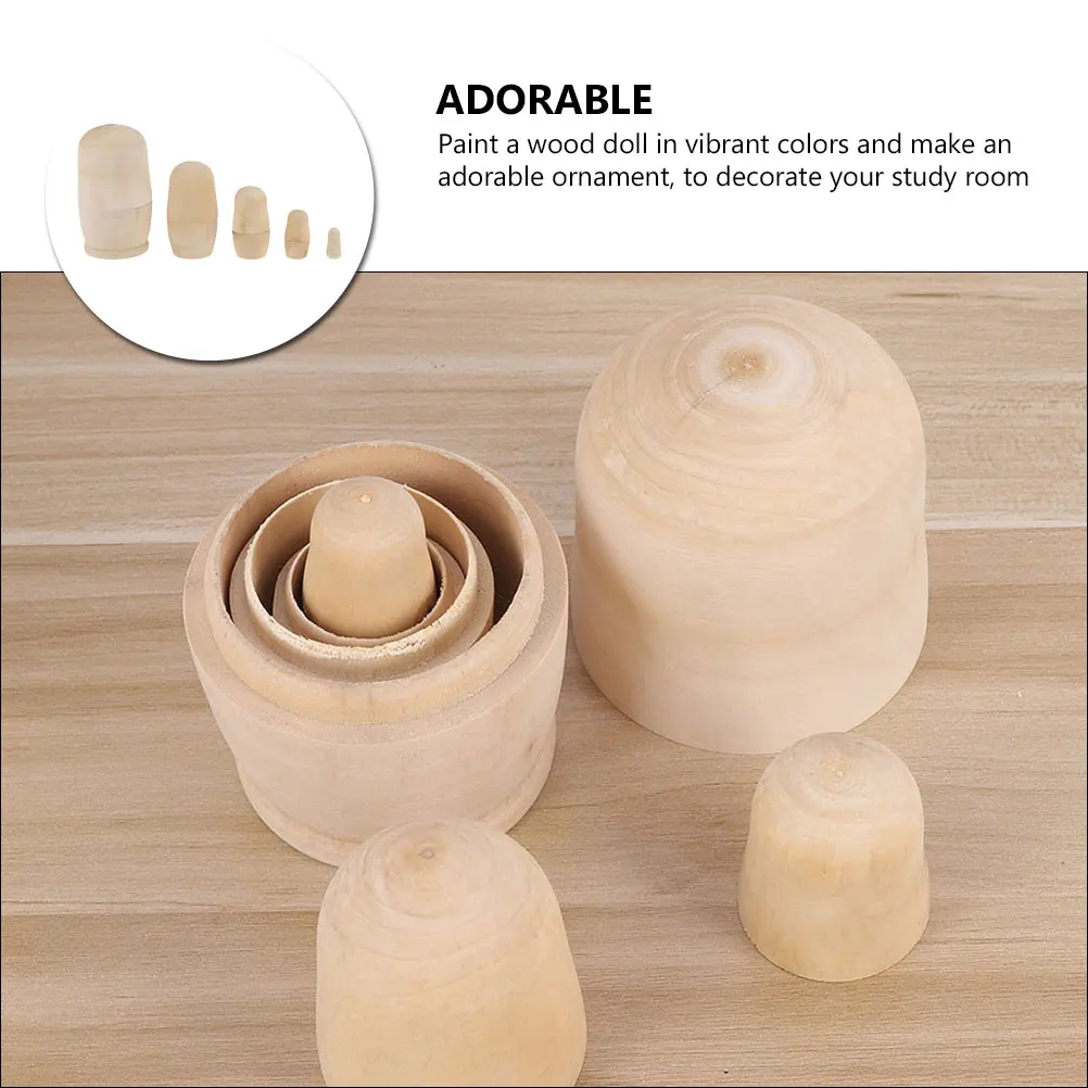 5pcs Wooden Blank Russian Unfinished Diy Nesting For Painting Wood Decor Craft Graffiti Ornament Bedroom Study Decoration
5pcs Wooden Blank Russian Unfinished Diy Nesting For Painting Wood Decor Craft Graffiti Ornament Bedroom Study Decoration