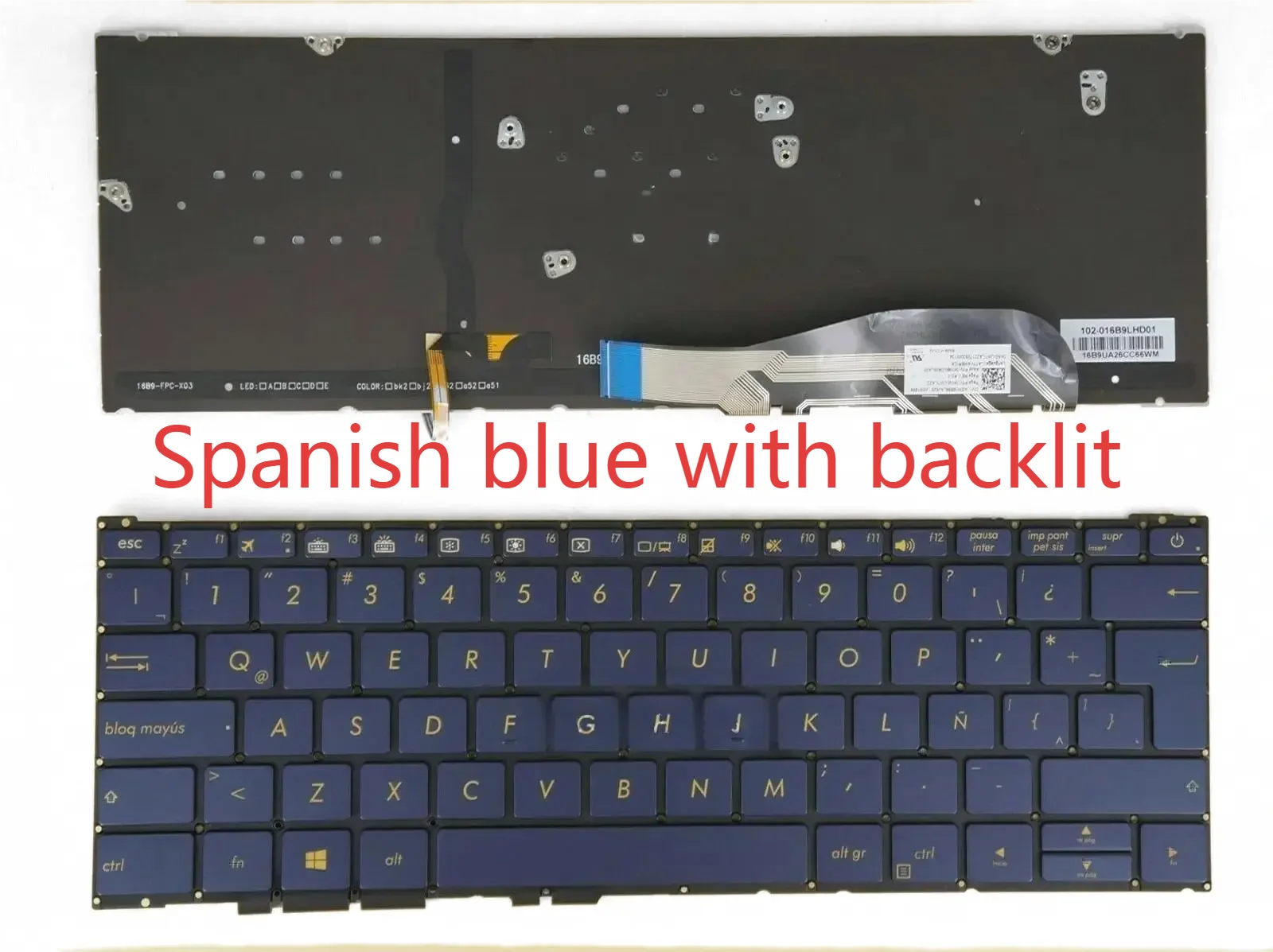 UX390 Spanish backlit keyboard For Asus Zenbook UX390 UX390U UX390UA UX390UA-DH51 UX390UA-XH74 UX390UAK blue
UX390 Spanish backlit keyboard For Asus Zenbook UX390 UX390U UX390UA UX390UA-DH51 UX390UA-XH74 UX390UAK blue