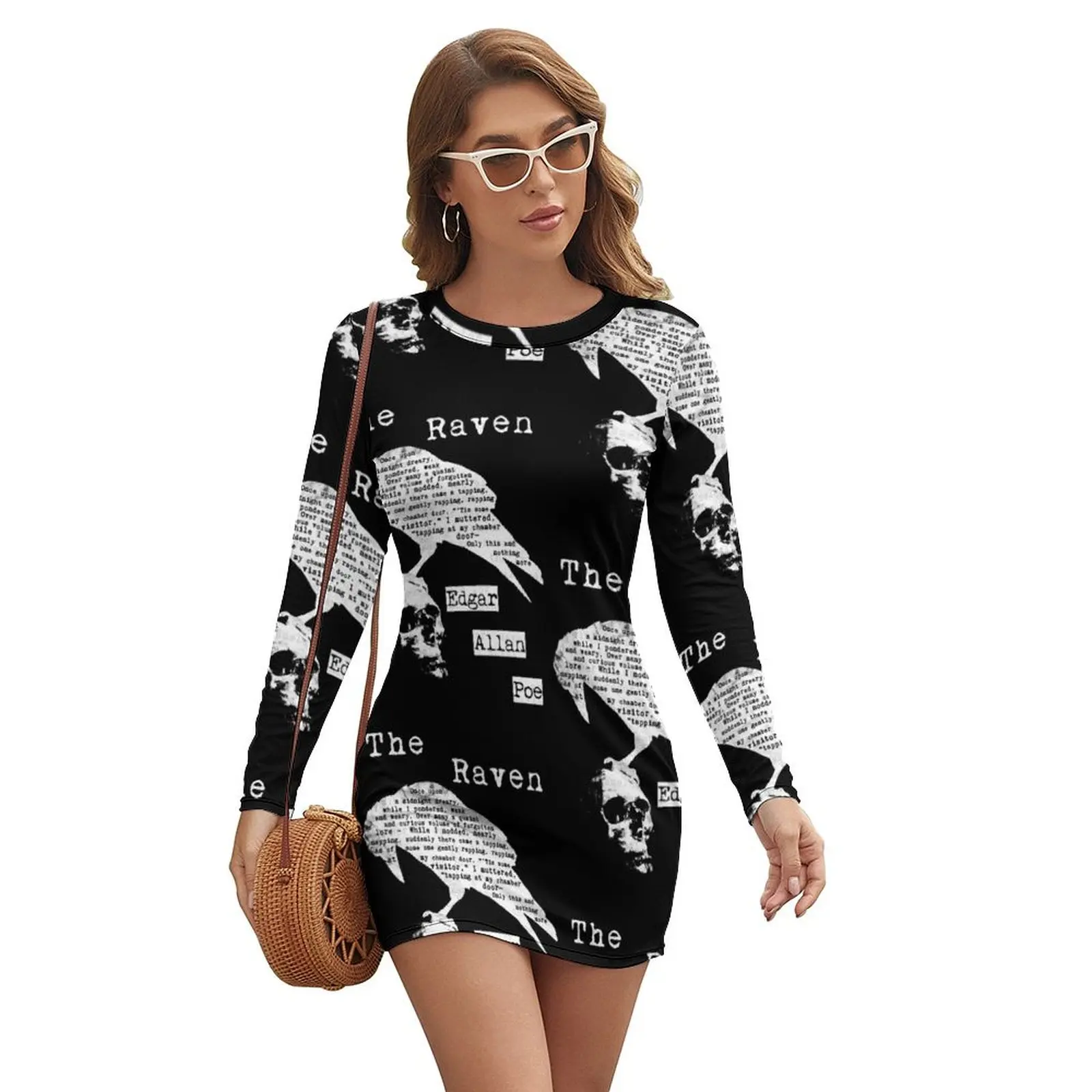 Edgar Allan Poe The Raven Poem Long-sleeved Dress long sleeve dress Women's long dress elegant women's dresses for wedding
Edgar Allan Poe The Raven Poem Long-sleeved Dress long sleeve dress Women's long dress elegant women's dresses for wedding