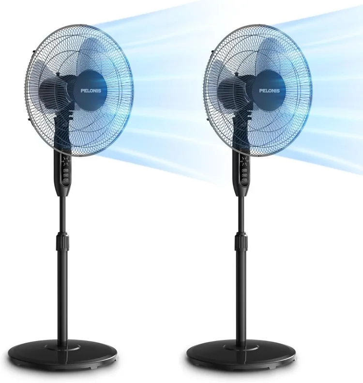 16’’ Oscillating Pedestal Standing Fan with Remote Control 2 Packs, 3 Speeds Settings 7H Timer Ultra Quiet Adjustable He
16’’ Oscillating Pedestal Standing Fan with Remote Control 2 Packs, 3 Speeds Settings 7H Timer Ultra Quiet Adjustable He