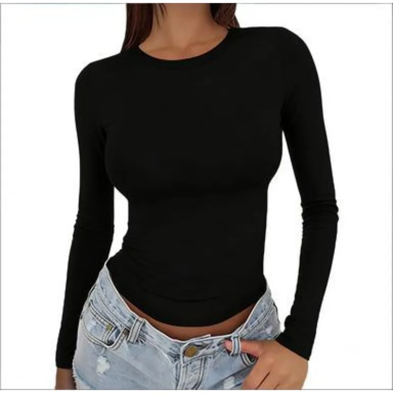 Spring Autumn New Women's Bottoming T Shirts Casual Solid Color Simple Crew Neck Slim Fit Long Sleeve Basic All-match Top
Spring Autumn New Women's Bottoming T Shirts Casual Solid Color Simple Crew Neck Slim Fit Long Sleeve Basic All-match Top