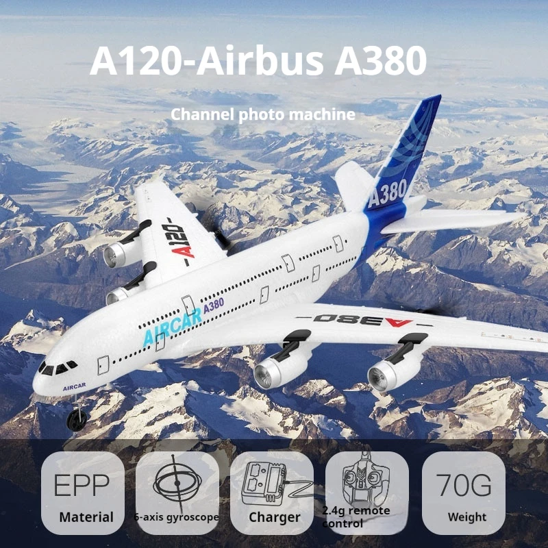 Wltoys XKA120 remote-controlled aircraft three channel A380 aerial model remote-controlled glider fixed wing aerial model
Wltoys XKA120 remote-controlled aircraft three channel A380 aerial model remote-controlled glider fixed wing aerial model