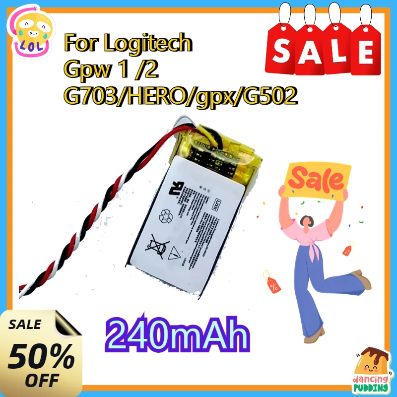Fast Shipping 240mAh High-Performance Replacement Battery for Logitech Gpw 1 /2 G703/HERO/gpx/G502
Fast Shipping 240mAh High-Performance Replacement Battery for Logitech Gpw 1 /2 G703/HERO/gpx/G502