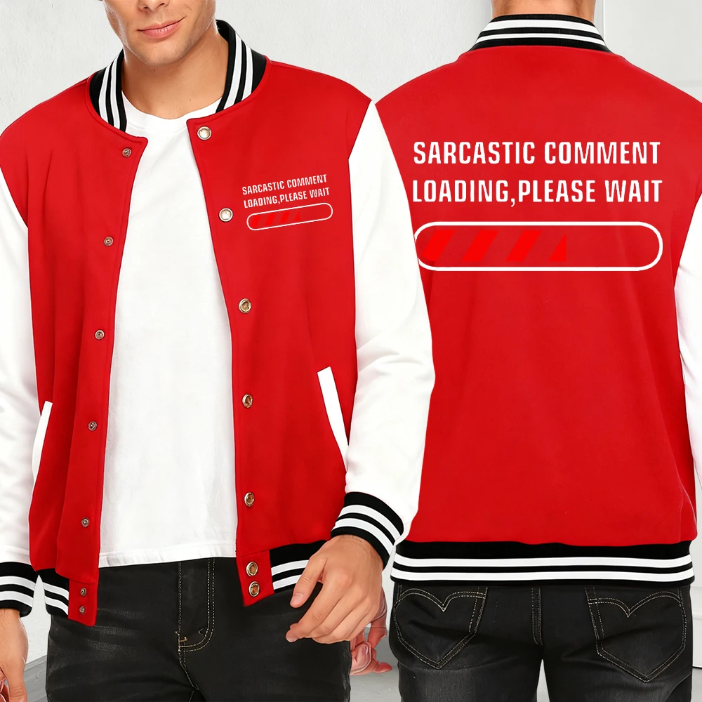 Sarcastic Comment Loading Funny Print Baseball Jersey Men Casual Street Jacket Fashion Fleece Clothing Autumn Hip Hop Steetwear
Sarcastic Comment Loading Funny Print Baseball Jersey Men Casual Street Jacket Fashion Fleece Clothing Autumn Hip Hop Steetwear