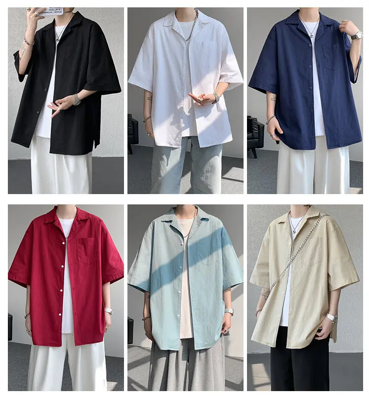 2026 New Short Sleeve Shirt Men's Summer Thin Jacket Ice Silk Cotton Cardigan Fattened Plus Size Seven Minutes Half Sleeve Top
2026 New Short Sleeve Shirt Men's Summer Thin Jacket Ice Silk Cotton Cardigan Fattened Plus Size Seven Minutes Half Sleeve Top