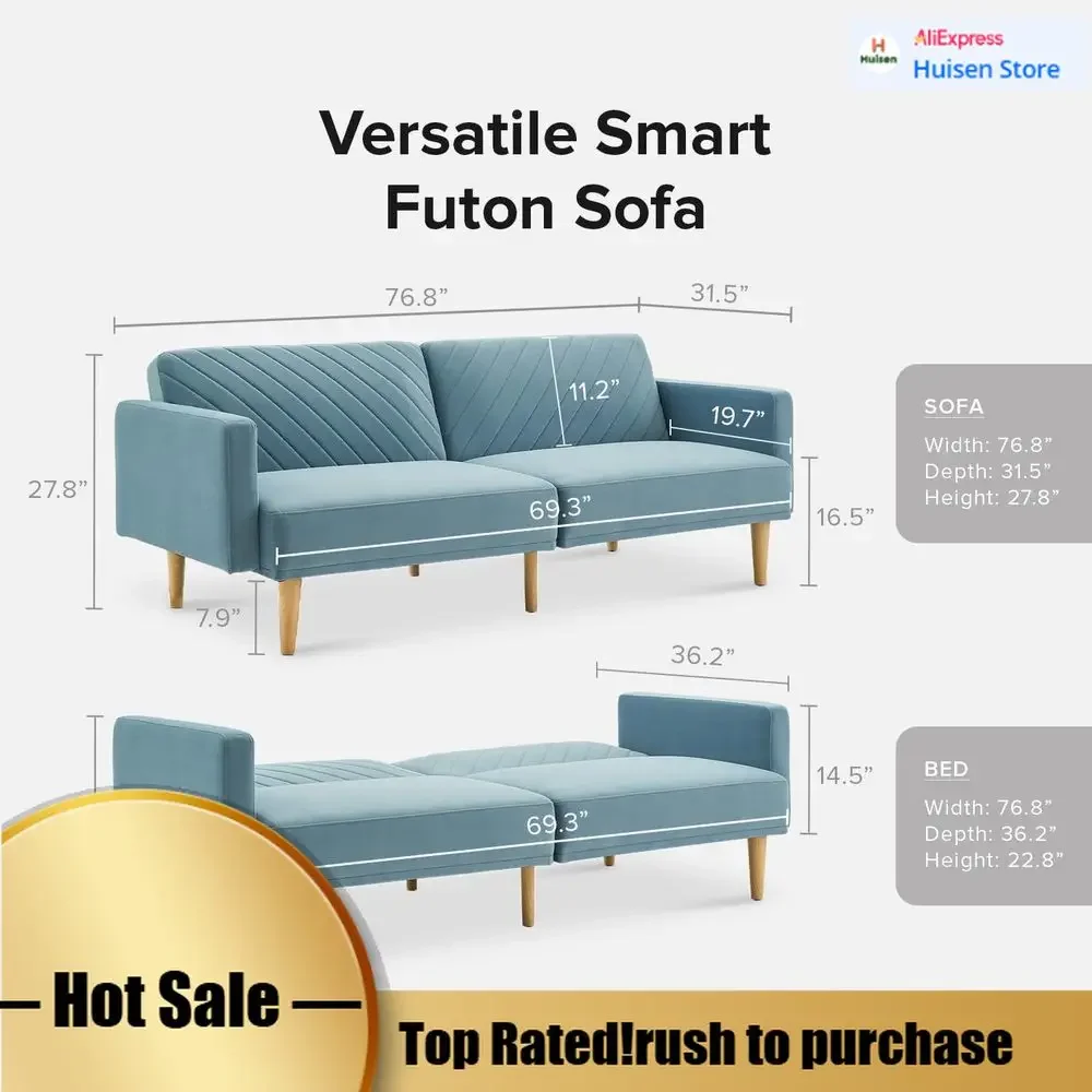 Бестселлер: Удобный велюровый диван-кровать небесно-голубого цвета премиум-класса для гостиной
Бестселлер: Удобный велюровый диван-кровать небесно-голубого цвета премиум-класса для гостиной