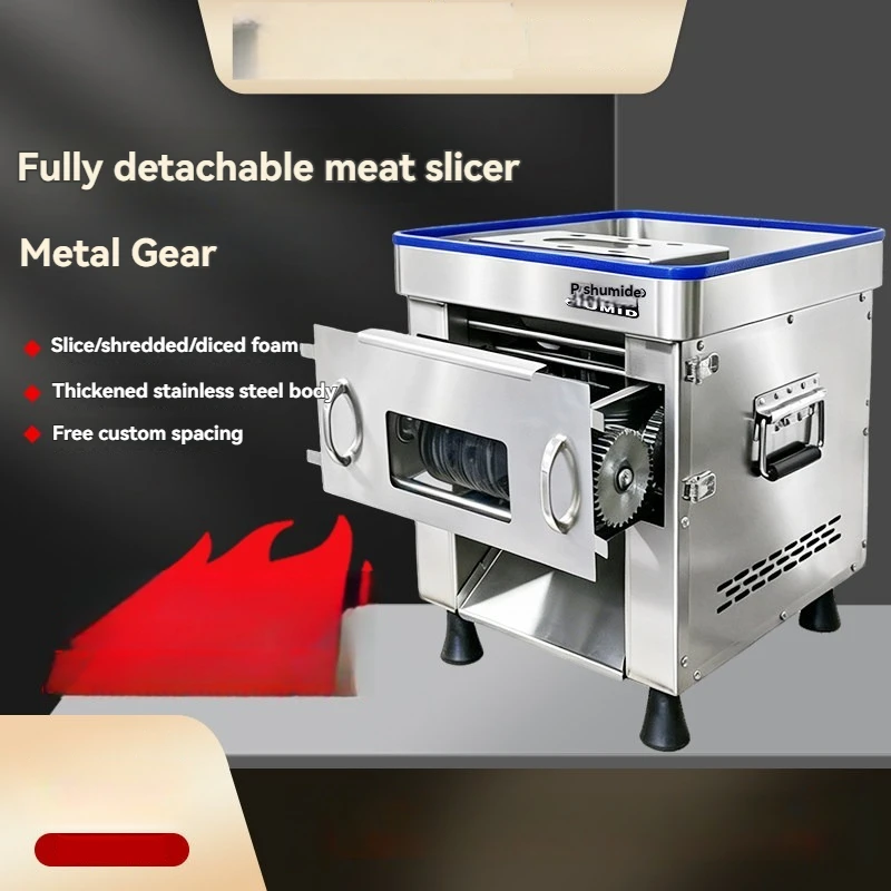 Stainless steel meat cutter Commercial electric automatic slicing, shredding and dicing machine Multifunctional vegetable cutter
Stainless steel meat cutter Commercial electric automatic slicing, shredding and dicing machine Multifunctional vegetable cutter