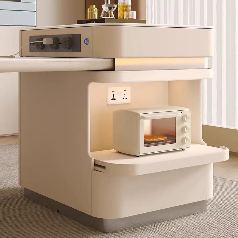 Island rock slab dining table integrated telescopic household small kitchen island
Island rock slab dining table integrated telescopic household small kitchen island