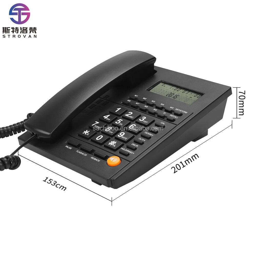 Factory Wholesale ABS Wired Telephone with Landline Caller ID for Hotels Home and Office Use
Factory Wholesale ABS Wired Telephone with Landline Caller ID for Hotels Home and Office Use