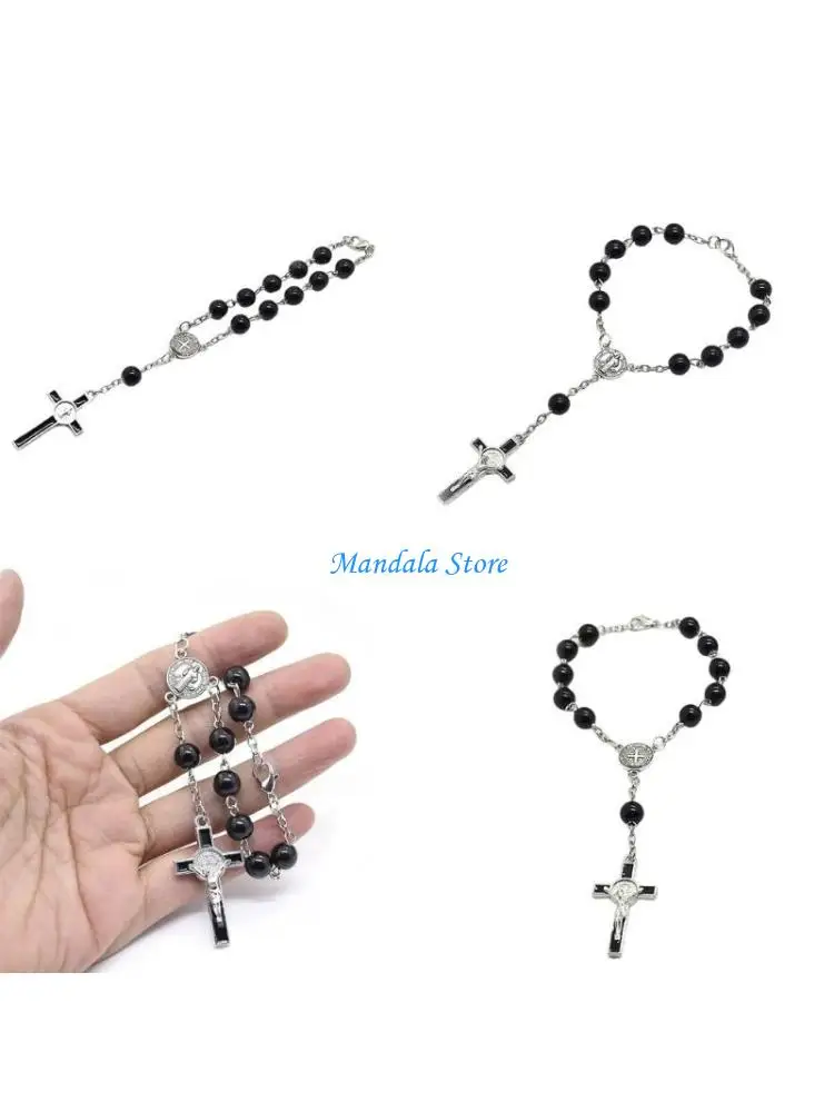 U2JC Woman Black Beads Pendants Bracelet with Dangled Bracelets Religious Jewelry Birthday Christmas Present
U2JC Woman Black Beads Pendants Bracelet with Dangled Bracelets Religious Jewelry Birthday Christmas Present