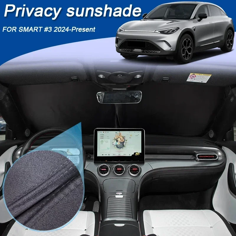 Car Black Windows Privacy Sunshade Auto Anti-UV Heat Insulation Protect Cover Interior Accessories For Smart #3 2024-2026
Car Black Windows Privacy Sunshade Auto Anti-UV Heat Insulation Protect Cover Interior Accessories For Smart #3 2024-2026
