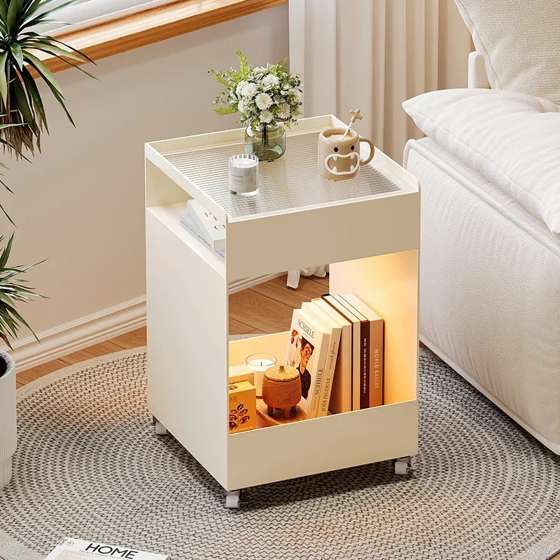 Living room removable sofa side table coffee table side cabinet creative trolley light luxury high-end cream wind rack
Living room removable sofa side table coffee table side cabinet creative trolley light luxury high-end cream wind rack