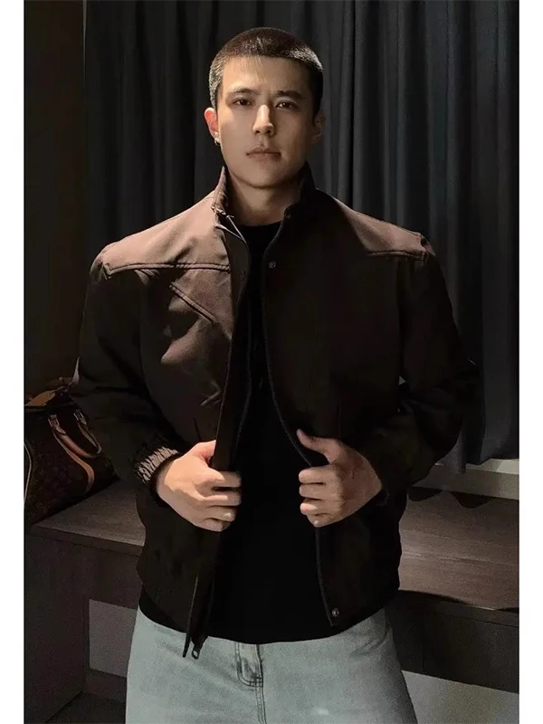 Retro Deconstructed Patchwork Stand Collar Jaet Men's ort Sle Motorcycle Clothes Outerwear Large Size Youth Trend
Retro Deconstructed Patchwork Stand Collar Jaet Men's ort Sle Motorcycle Clothes Outerwear Large Size Youth Trend