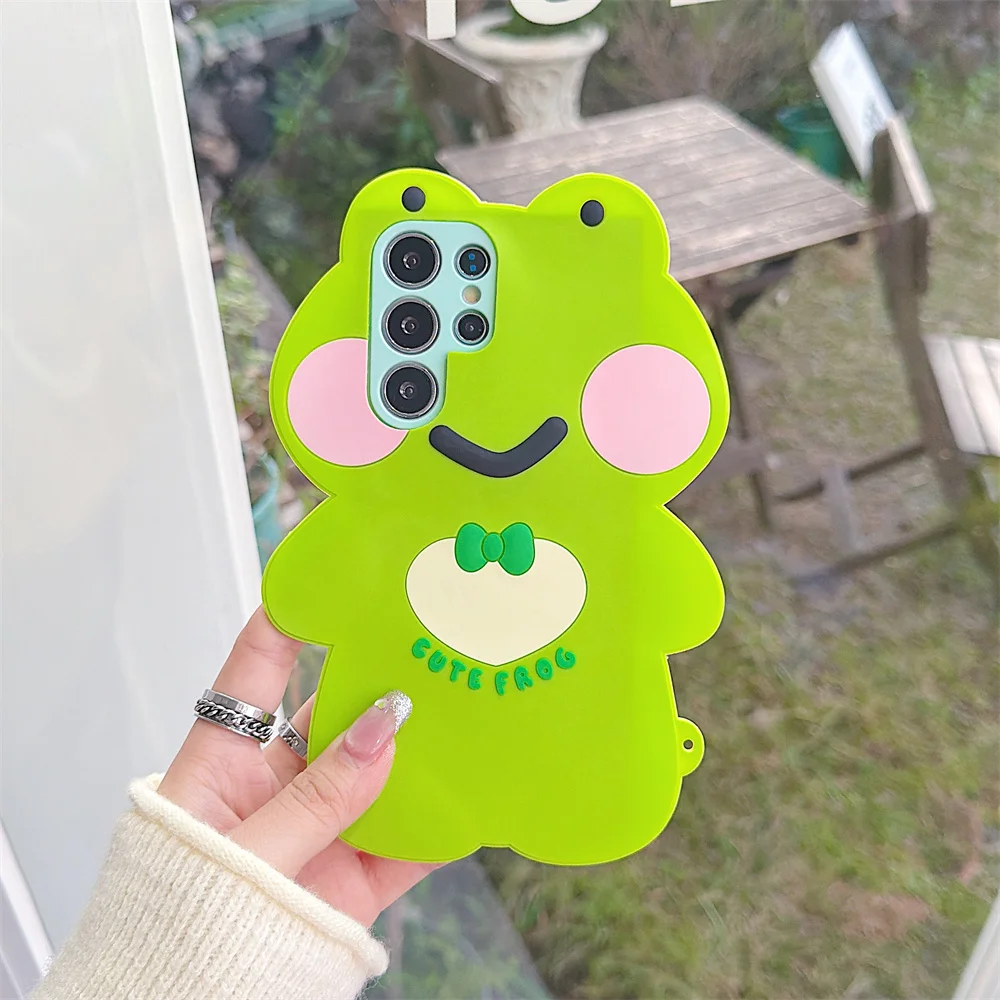 Adorable 3D Funny Cartoon Green Frog Bow Phone Case for S26 Ultra Soft Silicone Cover for SamSung Galaxy S25 S24 S23 A57 A56
Adorable 3D Funny Cartoon Green Frog Bow Phone Case for S26 Ultra Soft Silicone Cover for SamSung Galaxy S25 S24 S23 A57 A56