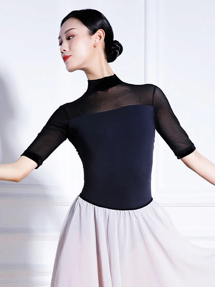 Woman Ballet Leotards Sleeveless Dance Leotard Nylon Stand Collar Splice Gymnastics Leotard Adult Ballet Bodysuit Dance Costumes
Woman Ballet Leotards Sleeveless Dance Leotard Nylon Stand Collar Splice Gymnastics Leotard Adult Ballet Bodysuit Dance Costumes