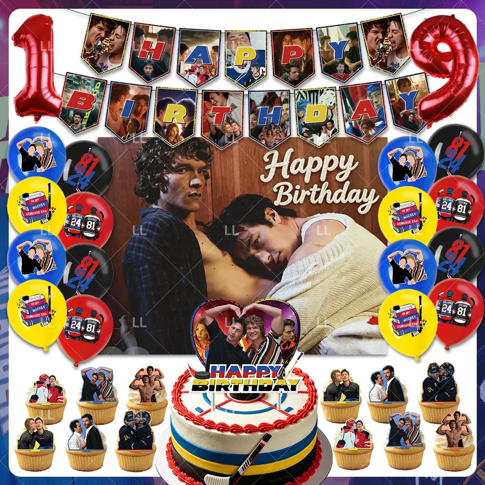 New-Heated Rivalry Hockey Rivalry Theme Birthday Party Decor Set Ilya Rozanov Cake Topper Balloon Backdrop Fans Support Supplies
New-Heated Rivalry Hockey Rivalry Theme Birthday Party Decor Set Ilya Rozanov Cake Topper Balloon Backdrop Fans Support Supplies