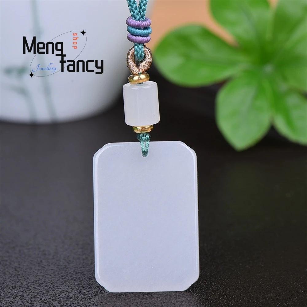 Popular Premium Natural White Golden Jade Peace Plaque Necklace Jewellery Men Women Necklace Boutique Gift Fashion Jewelry
Popular Premium Natural White Golden Jade Peace Plaque Necklace Jewellery Men Women Necklace Boutique Gift Fashion Jewelry