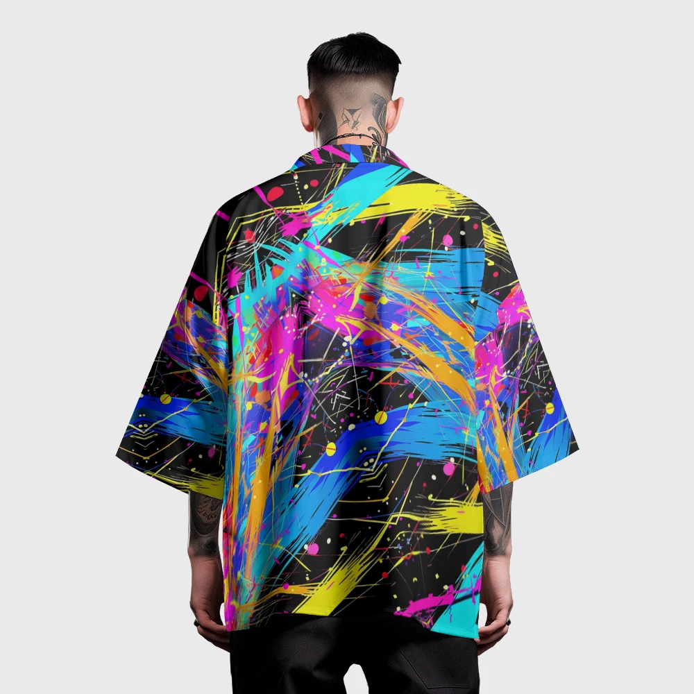 Summer Samurai Kimono Cosplay Stylish Tie Dye Haori Streetwear Kimono Japanese Fashion Men Chic Cardigan Robe Hot Sale
Summer Samurai Kimono Cosplay Stylish Tie Dye Haori Streetwear Kimono Japanese Fashion Men Chic Cardigan Robe Hot Sale