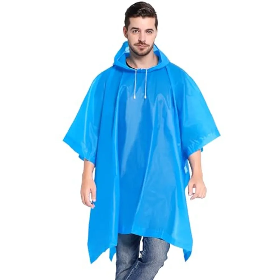 Reusable Rain Ponchos for Adult 2 Pack for Women and Men with Drawstring Hood
Reusable Rain Ponchos for Adult 2 Pack for Women and Men with Drawstring Hood