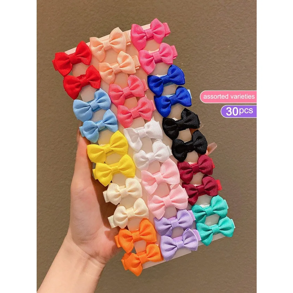 30pcs Assorted Color Bowknot Hair Clips, Cute Hair Accessories For Women
30pcs Assorted Color Bowknot Hair Clips, Cute Hair Accessories For Women