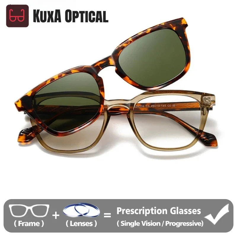 KUXA Лидер продаж 2-в-1 поляризационные солнцезащитные очки с магнитным зажимом для вождения на открытом воздухе, прогрессивные очки по рецепту, модные квадратные солнцезащитные очки
KUXA Лидер продаж 2-в-1 поляризационные солнцезащитные очки с магнитным зажимом для вождения на открытом воздухе, прогрессивные очки по рецепту, модные квадратные солнцезащитные очки