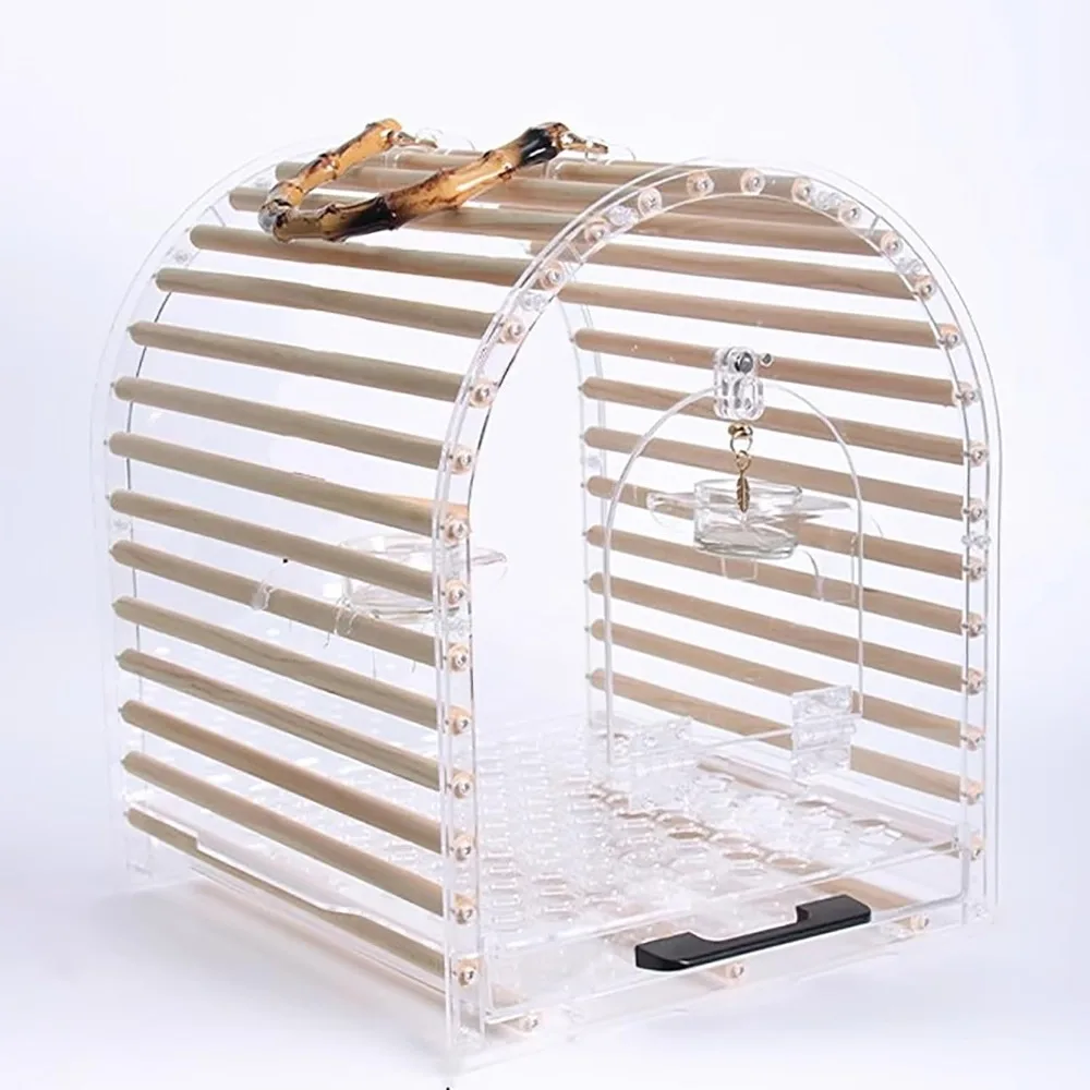 Flight Cage for Parrots, Portable Transparent Parrot Cage, Breathable and Comfortable Bird Cage, Bird Travel Cage, with Pull-Out
Flight Cage for Parrots, Portable Transparent Parrot Cage, Breathable and Comfortable Bird Cage, Bird Travel Cage, with Pull-Out