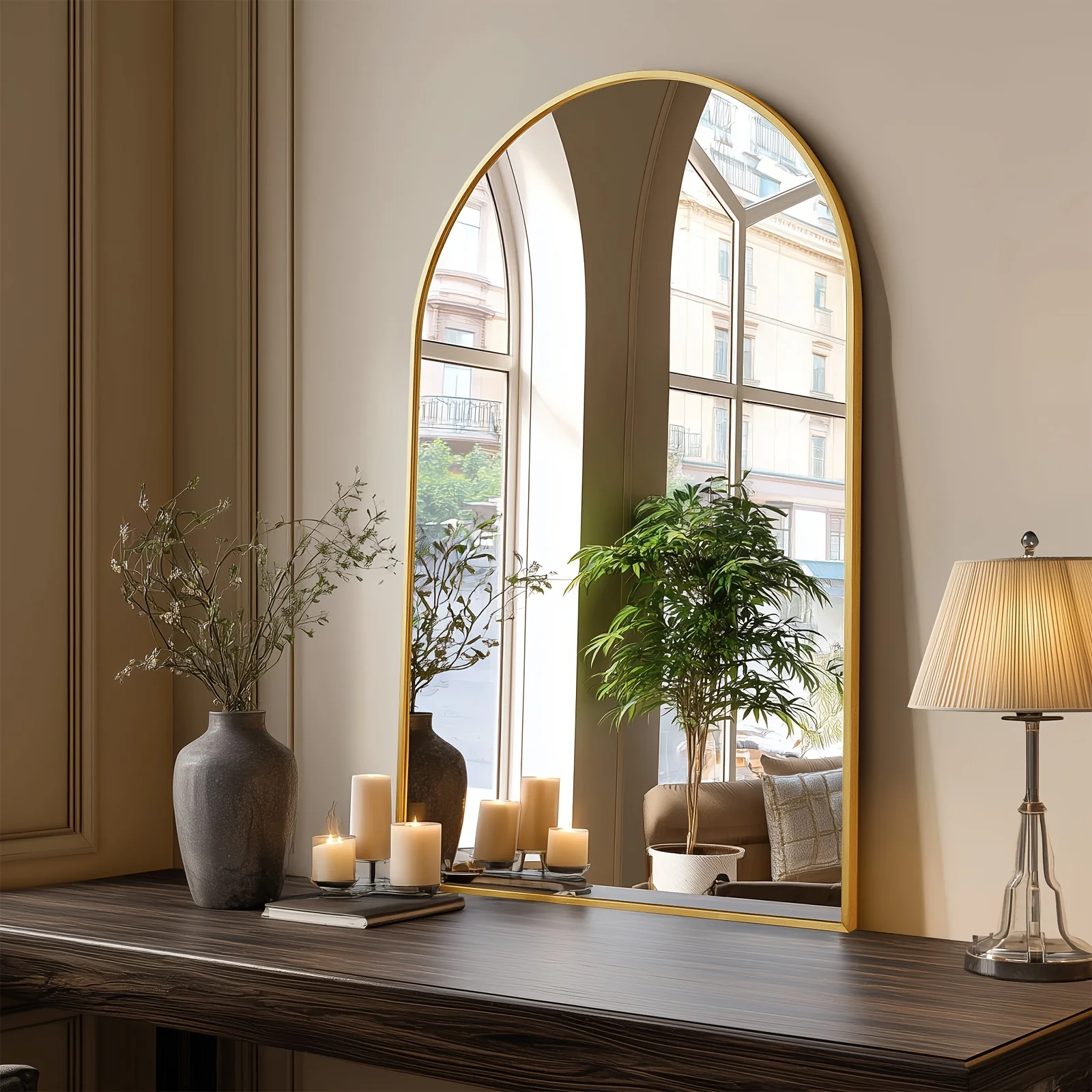 Arched Bathroom Mirror with Metal Frame - 22X30, 24X36, 26X38 Inch Wall Mounted Vanity Mirror for Bathroom, Bedroom, Entryway in Golden Or Black
Arched Bathroom Mirror with Metal Frame - 22X30, 24X36, 26X38 Inch Wall Mounted Vanity Mirror for Bathroom, Bedroom, Entryway in Golden Or Black