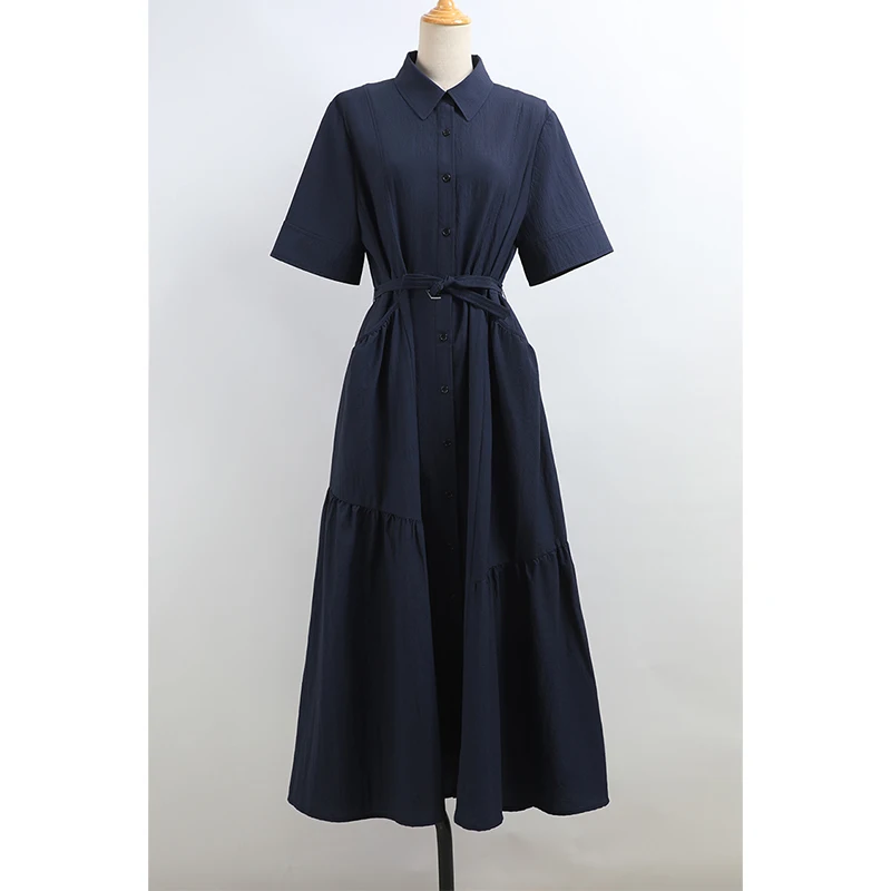 ZOC Brand Summer Women's Dress with Belt A-Line Skirt Short Sleeve Turn-down Collar Casual Style Breathable Comfortable Fabric
ZOC Brand Summer Women's Dress with Belt A-Line Skirt Short Sleeve Turn-down Collar Casual Style Breathable Comfortable Fabric