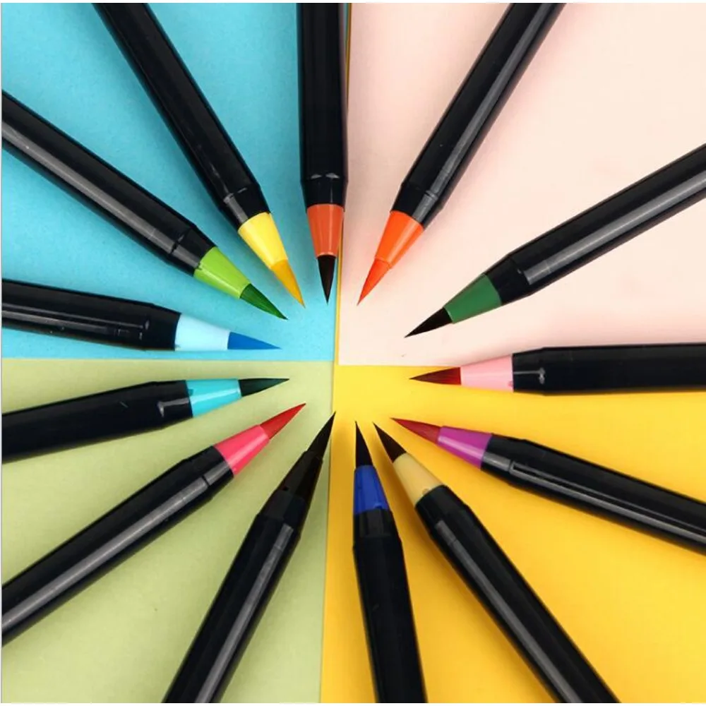 2pcs Calligraphy Brushes Painting Colorful Brush Pen Red Green Black Blue Yellow Pink Color Art Supplies for Artist
2pcs Calligraphy Brushes Painting Colorful Brush Pen Red Green Black Blue Yellow Pink Color Art Supplies for Artist