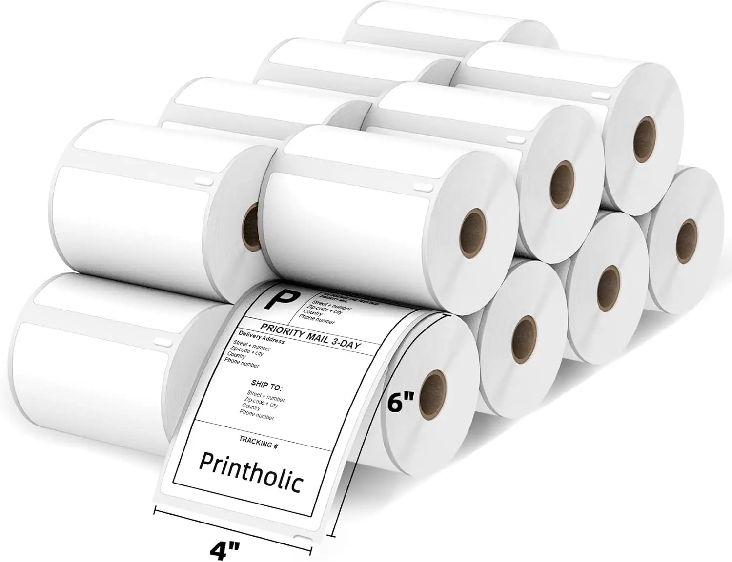 4x6 Thermal Shipping Labels, 3520 Labels, Strong Adhesive, Perforated, for Dymo 4XL & Zebra Printers
4x6 Thermal Shipping Labels, 3520 Labels, Strong Adhesive, Perforated, for Dymo 4XL & Zebra Printers