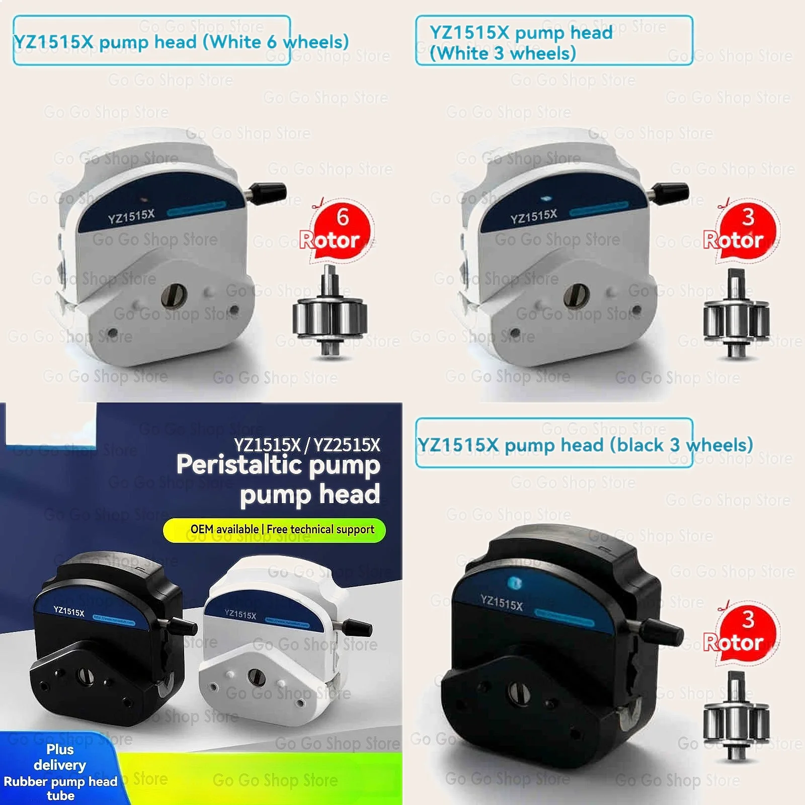 YZ15 YZ25 Peristaltic Pump Head Easy Installation for NEMA 23 Motor
YZ15 YZ25 Peristaltic Pump Head Easy Installation for NEMA 23 Motor