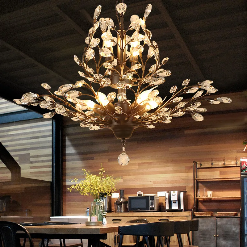 American Retro K9 Small Crystal Chandelier for Dining Room Hanging Led Pendant lamp modern ceiling Light bedroom restaurant
American Retro K9 Small Crystal Chandelier for Dining Room Hanging Led Pendant lamp modern ceiling Light bedroom restaurant